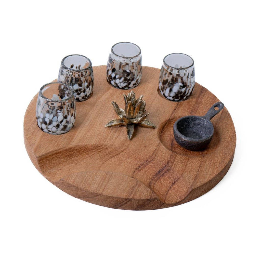 Mezcalero Vidrio Agave Bronce